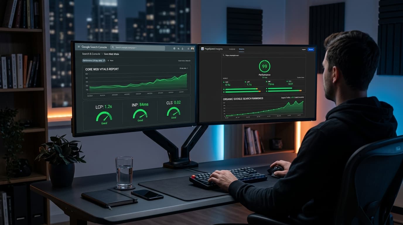 Core Web Vitals Optimization Guide: How INP, LCP & CLS Directly Impact Google Rankings - core web vitals optimization guide ranking guide by Sadab